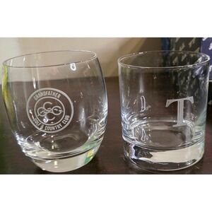 3 Scotch Glasses Luigi Bormioli Clear Crystal Personalized‎ READ
